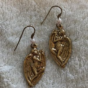 Vintage angel earrings